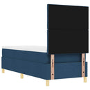 vidaXL Boxrugós ágy fejtámlával Kék 80 x 200 cm szövet