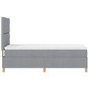 vidaXL Boxrugós ágy fejtámlával Világosszürke 90 x 190 cm szövet