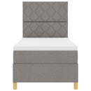 vidaXL Boxrugós ágy fejtámlával Tópszínű 90 x 200 cm szövet