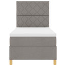 vidaXL Boxrugós ágy fejtámlával Tópszínű 100 x 200 cm szövet