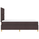 vidaXL Boxrugós ágy matracmal Sötét Barna 120 x 190 cm szövet