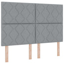 vidaXL Boxrugós ágy fejtámlával Világosszürke 140 x 190 cm szövet