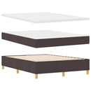 vidaXL Boxrugós ágy fejtámlával Sötét Barna 140 x 190 cm szövet