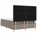 vidaXL Boxrugós ágy fejtámlával Tópszínű 140 x 200 cm szövet