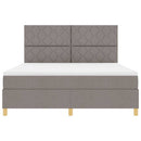 vidaXL Boxrugós ágy fejtámlával Tópszínű 180 x 200 cm szövet