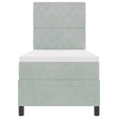 vidaXL Boxrugós ágy matracmal Világosszürke 80 x 200 cm Bársony