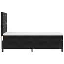 vidaXL Boxrugós ágy matracmal fejtámlával Fekete 90 x 200 cm Bársony