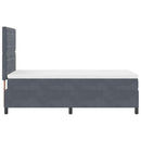 vidaXL Boxrugós ágy matracmal Sötétszürke 100 x 200 cm Bársony