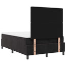 vidaXL Boxrugós ágy matracmal fejtámlával Fekete 120 x 200 cm Bársony