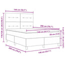 vidaXL Boxrugós ágy matracmal Világosszürke 140 x 200 cm Bársony