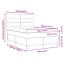 vidaXL Boxrugós ágy matracmal Sötétszürke 160 x 200 cm Bársony