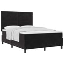 vidaXL Boxrugós ágy fejtámlával Fekete 160 x 200 cm Bársony
