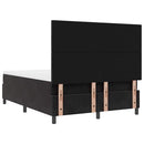 vidaXL Boxrugós ágy fejtámlával Fekete 160 x 200 cm Bársony