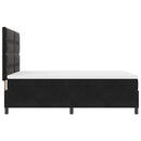 vidaXL Boxrugós ágy fejtámlával Fekete 160 x 200 cm Bársony