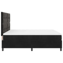 vidaXL Boxrugós ágy matracmal fejtámlával Fekete 180 x 200 cm Bársony