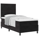 vidaXL Boxrugós ágy fejtámlával Fekete 100 x 200 cm Bársony