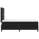 vidaXL Boxrugós ágy fejtámlával Fekete 100 x 200 cm Bársony