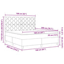 vidaXL Boxrugós ágy fejtámlával Sötét kék 160 x 200 cm Bársony