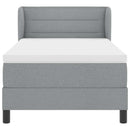 vidaXL Boxrugós ágy fejtámlával Világosszürke 80 x 200 cm szövet