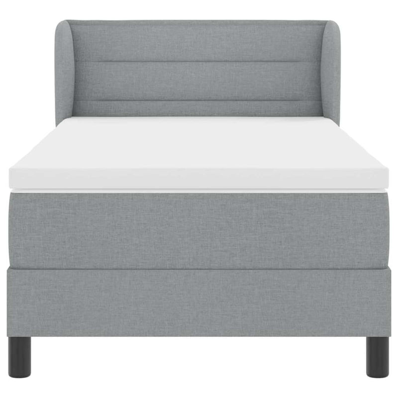 vidaXL Boxspring ágy matraccal Világosszürke 80 x 200 cm szövet