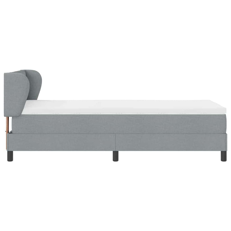 vidaXL Boxspring ágy matraccal Világosszürke 80 x 200 cm szövet