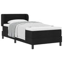 vidaXL Boxrugós ágy matracmal fejtámlával Fekete 80 x 200 cm szövet