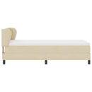 vidaXL Boxrugós ágy matracmal fejtámlával Krém 80 x 200 cm szövet