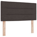 vidaXL Boxrugós ágy fejtámlával Sötét Barna 90 x 190 cm szövet