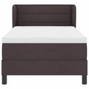 vidaXL Boxrugós ágy fejtámlával Sötét Barna 90 x 190 cm szövet