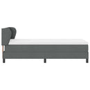 vidaXL Boxrugós ágy matracmal Sötétszürke 100 x 200 cm szövet