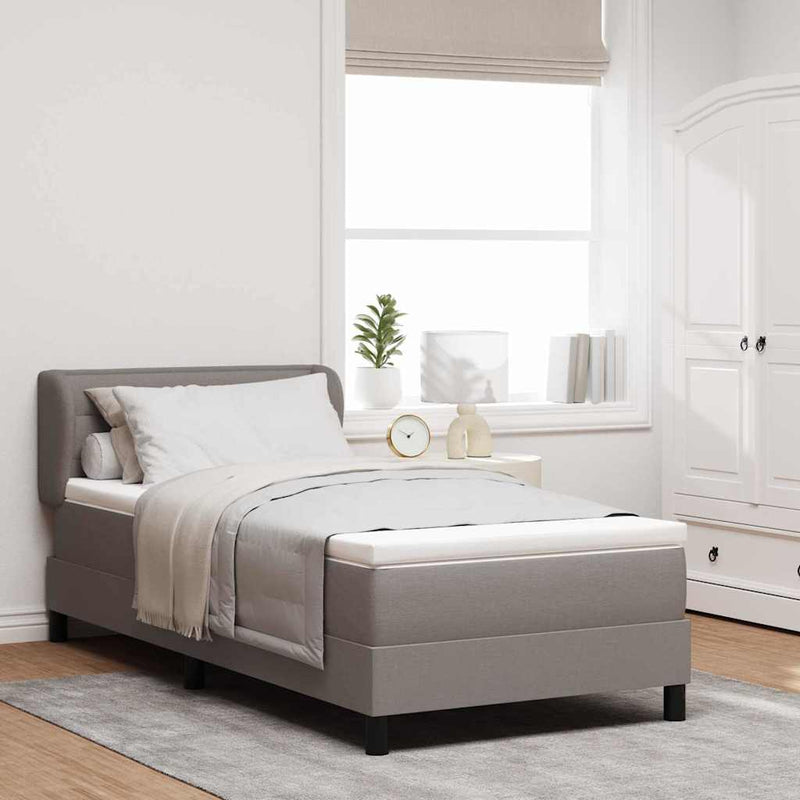 vidaXL Boxspring ágy matraccal matracmal Tópszínű 100 x 200 cm szövet