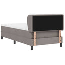 vidaXL Boxrugós ágy matracmal fejtámlával Tópszínű 100 x 200 cm szövet