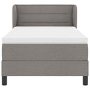 vidaXL Boxrugós ágy matracmal fejtámlával Tópszínű 100 x 200 cm szövet