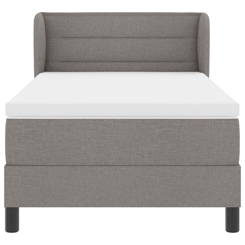 vidaXL Boxspring ágy matraccal matracmal Tópszínű 100 x 200 cm szövet