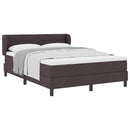 vidaXL Boxrugós ágy fejtámlával Sötét Barna 140 x 200 cm szövet