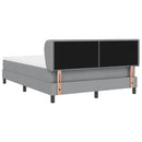 vidaXL Boxrugós ágy fejtámlával Világosszürke 160 x 200 cm szövet
