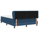 vidaXL Boxrugós ágy fejtámlával Kék 160 x 200 cm szövet