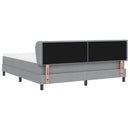 vidaXL Boxrugós ágy fejtámlával Világosszürke 180 x 200 cm szövet