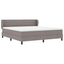 vidaXL Boxrugós ágy fejtámlával Tópszínű 180 x 200 cm szövet