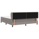 vidaXL Boxrugós ágy fejtámlával Tópszínű 180 x 200 cm szövet