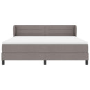 vidaXL Boxrugós ágy fejtámlával Tópszínű 180 x 200 cm szövet