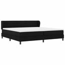 vidaXL Boxrugós ágy fejtámlával Fekete 200 x 200 cm szövet