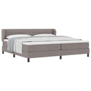 vidaXL Boxrugós ágy fejtámlával Tópszínű 200 x 200 cm szövet