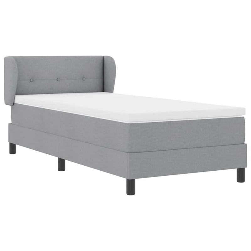 vidaXL Boxspring ágy matraccal Világosszürke 80 x 200 cm szövet