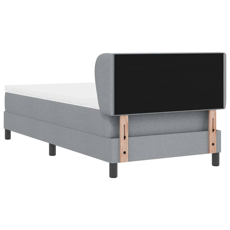 vidaXL Boxspring ágy matraccal Világosszürke 80 x 200 cm szövet
