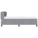vidaXL Boxrugós ágy fejtámlával Világosszürke 80 x 200 cm szövet