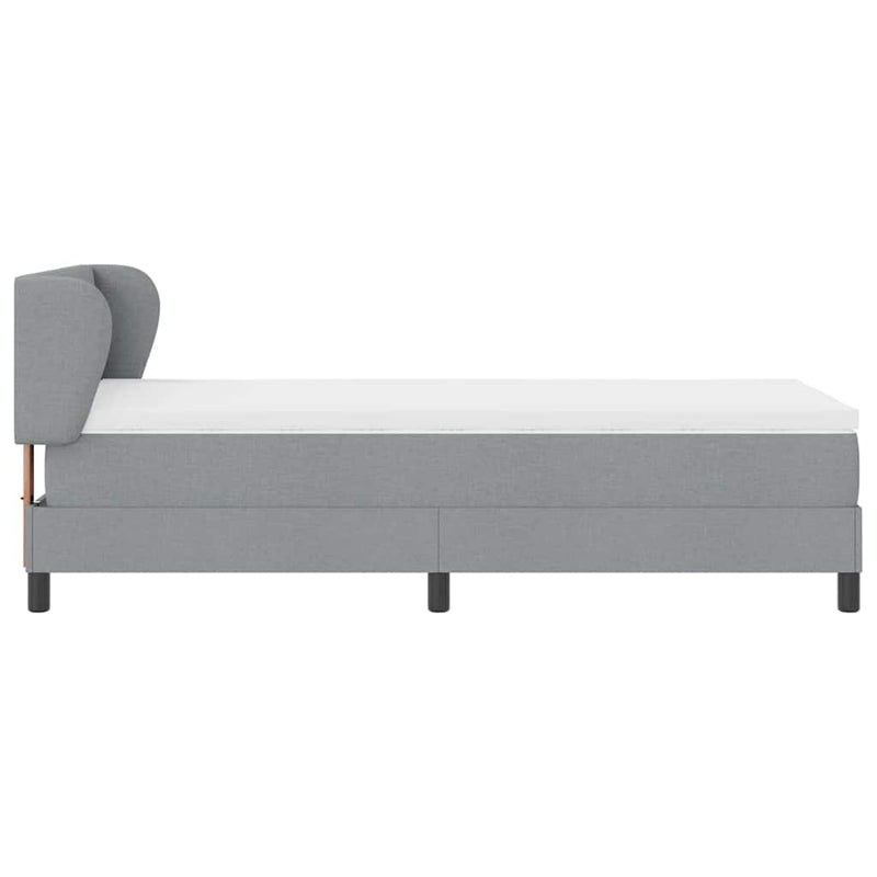 vidaXL Boxspring ágy matraccal Világosszürke 80 x 200 cm szövet