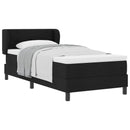 vidaXL Boxrugós ágy matracmal fejtámlával Fekete 80 x 200 cm szövet