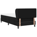 vidaXL Boxrugós ágy matracmal fejtámlával Fekete 80 x 200 cm szövet