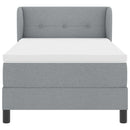 vidaXL Boxrugós ágy matracmal Világosszürke 90 x 190 cm szövet